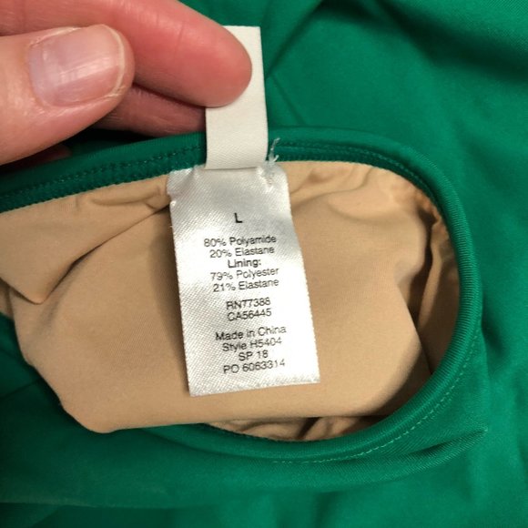 J. Crew Factory One Piece Swimsuit Scallops Green - Picture 6 of 6